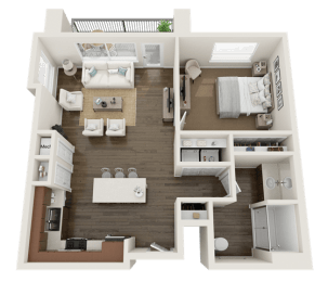 1 BEDROOM Floor Plan at Foothill Lofts Apartments & Townhomes, Logan, UT, 84341