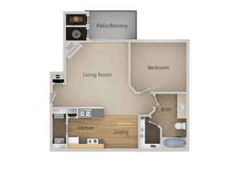 A1 1Bed_1Bath at Indigo Creek Apartments, Thornton, Colorado
