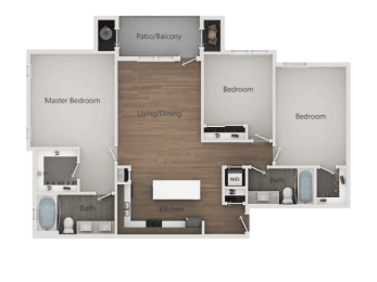 3x2_2D at Lofts at 7800 Apartments, Utah
