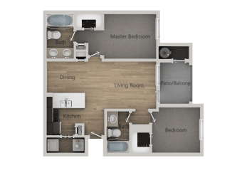 2 Bed_2 Bath at Parc on 5th Apartments & Townhomes, American Fork, UT, 84003
