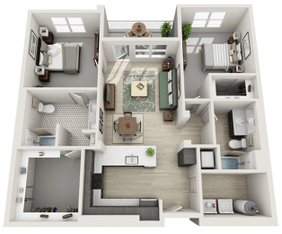 B1 2Bed_2Bath at Parc West Apartments, Draper, UT