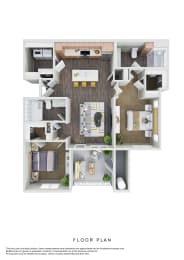 Ridge View Two Bedroom Two Bathroom Floorplan