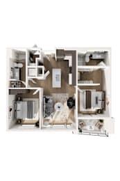 2B Floorplan at The Terrace at Academy Village, Utah