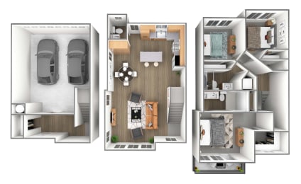 3 bedroom 2.5 bathroom townhome  at The Austin Townhomes, Draper, UT 84020