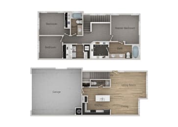 Three Bedroom, Two and a Half Bathroom Townhome at Sage Apartments and Townhomes, American Fork, 84003