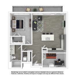 A-6-Type-B Floor Plan at The Arza Apartments, American Fork