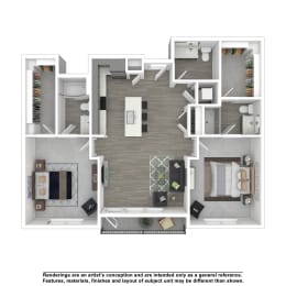 B-3-Type-B Floor Plan at The Arza Apartments, American Fork, UT