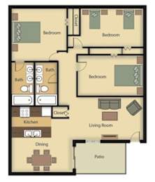 Three Bedroom Apartment