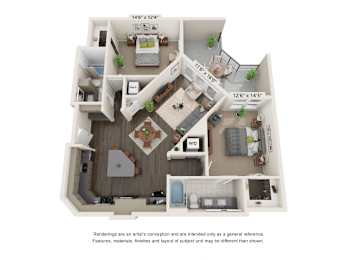 a 1 bedroom floor plan  villas at spring creek