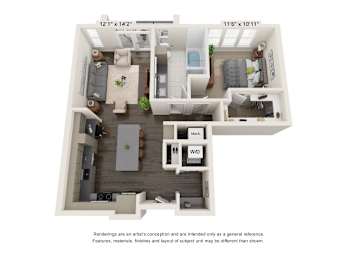 a 3 bedroom floor plan with a bathroom and a balcony