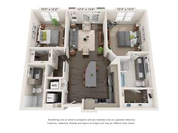 a 1 bedroom floor plan  villas at spring creek