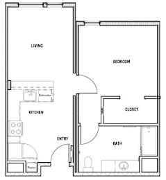 a floor plan of a small apartment