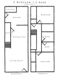  Floor Plan 2 Bedroom 2 Bath