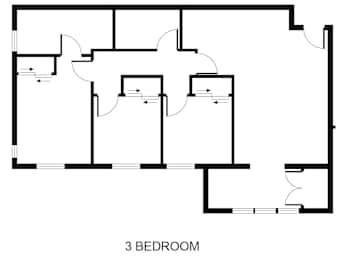 a floor plan of a house with a bedroom and a living room
