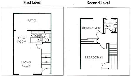 A diagram shows the layout of a two-level home with labeled rooms.