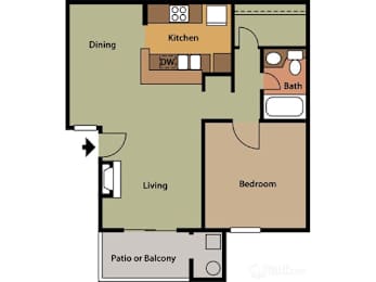 1 bed 1 bath at Chaparral Apartments , West Palmdale, 93551
