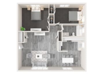 2 Bedroom 1 bath