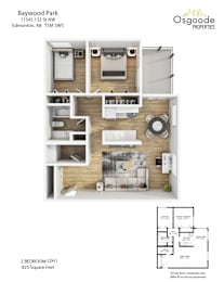 Floor Plan  A floor plan for a property located at Baywood Park, Edmonton, AB.