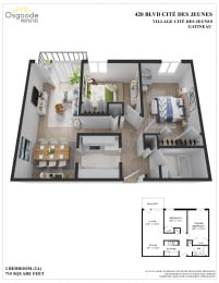Floor Plan  2 Bedroom