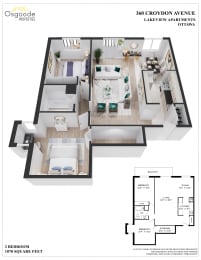 Floor Plan  2 Bedroom