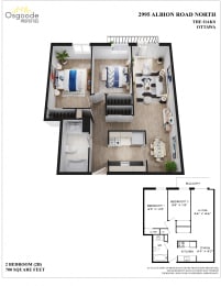 Floor Plan  2 Bedroom B