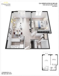 Floor Plan  1 Bedroom
