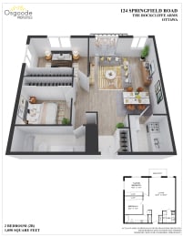 Floor Plan  2 Bedroom B