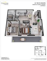 Floor Plan  2 Bedroom A