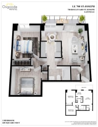 Floor Plan  2 Bedroom B