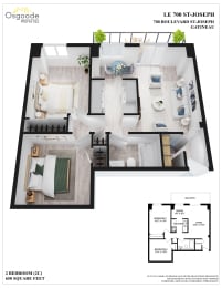 Floor Plan  2 Bedroom C