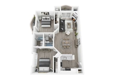 bedroom floor plan | village on the lakes apartments