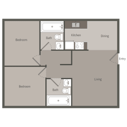 this is a drawing of a floor plan of a roommates apartment