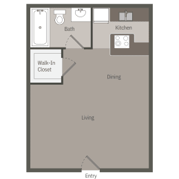 a floor plan of a home with a bedroom and a living room