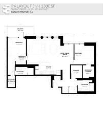  Floor Plan 2Bedroom 2Bath Penthouse