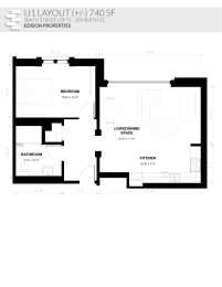  Floor Plan 1Bedroom 1Bath Accessible Living