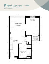 1 Bedroom - F3 Layout