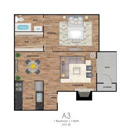 A 3 bedroom apartment with 1 bathroom is for sale.