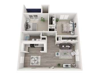  Floor Plan 2 Bedroom 1 Bath