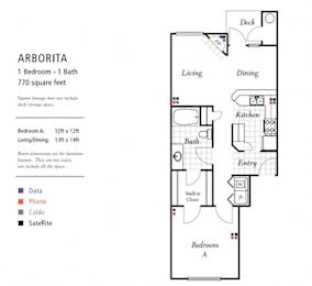 1 bed 1 bath Floorplan at Wilsonville Summit Apartments, Wilsonville , OR