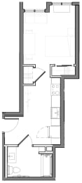 floor plan of the small apartment