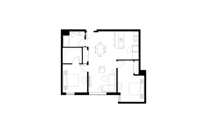  Floor Plan 2 Bedroom