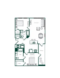 The Laureate Floor Plan at Vida Kannapolis, Kannapolis, NC