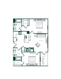 The Walnut Floor Plan at Vida Kannapolis, Kannapolis, NC, 28081