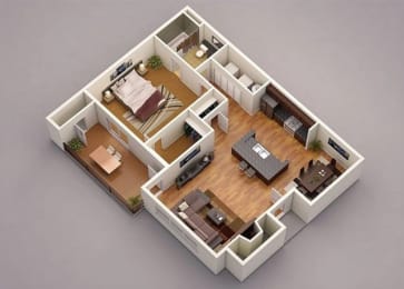  Floor Plan 1 Bedroom Deluxe