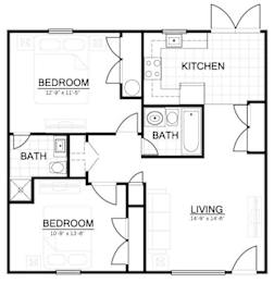 2 bed 2 bath