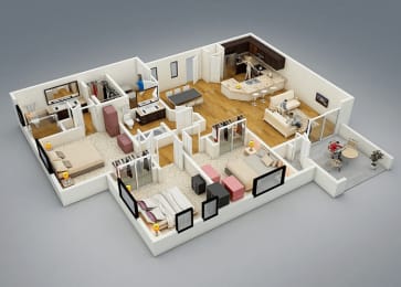  Floor Plan Three Bedroom Deluxe