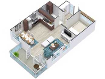  Floor Plan 1 Bedroom 1 Bath