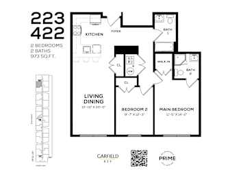 223 Floor Plan at 829 Garfield, Jersey City, NJ 07305