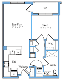 1 bed 1 bath at 10 N. Main Apartments, Wharton 07885