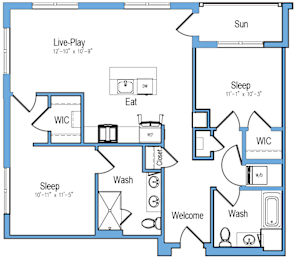 2 bed 2 bath C at 10 N. Main Apartments, Wharton 07885